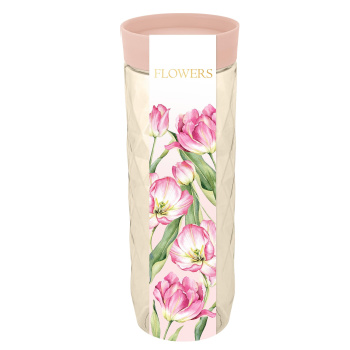 Банка для продуктов пластм. "Flowers" 1,5л d95мм h266мм Розовая пудра PT170310604 *1/8 Банка для продуктов пластм. "Flowers" 1,5л d95мм h266мм Розовая пудра PT170310604 *1/8