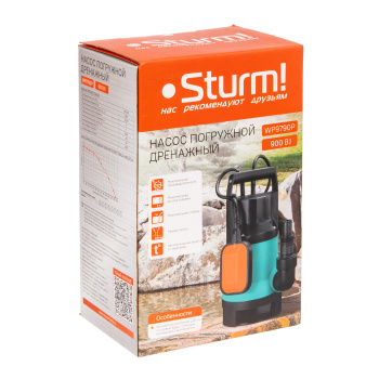 Насос погружной дренажный д/грязной воды 900Вт 15000л/час шнур 10 м STURM WP9790P * 1/4 Насос погружной дренажный д/грязной воды 900Вт 15000л/час шнур 10 м STURM WP9790P * 1/4