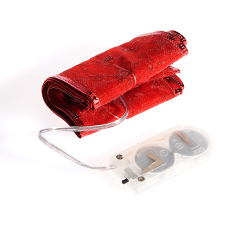 Гирлянда для дома Серпантин лента декоративная «Волшебство» 2 м, 6 см, 20 LED, на батарейках, красный