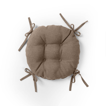 Подушка для стула с тафтингом рогожка круглая d-40см Какао Волшебная ночь *1/8