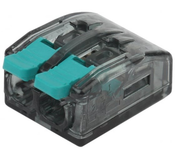 Клемма соединительная 2 конт. с рычажками 0,5-4мм2 (в уп2шт) Б0043967 * 1/30