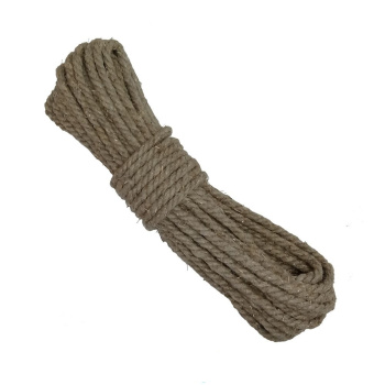 Веревка льнопеньковая d 8мм дл.20м крученая арт.10153 ("Сибшнур") *1/20