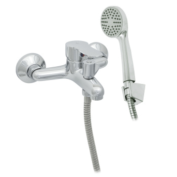 Смеситель для ванны Центр Сантехники, короткий излив, однорычажный, с лейкой