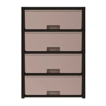 Комод пластм. "Колорит" 4 ящика 810х560х390мм Венге/Бежевый М8761 (ЗПИ "Альтернатива") *1 Комод пластм. "Колорит" 4 ящика 810х560х390мм Венге/Бежевый М8761 (ЗПИ "Альтернатива") *1