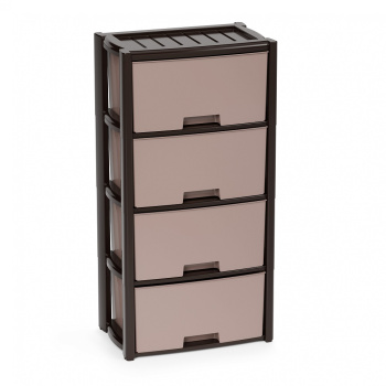 Комод пластм. "Колорит" 4 ящика 940х300х475мм Венге/Бежевый М7836 (ЗПИ "Альтернатива") *1 Комод пластм. "Колорит" 4 ящика 940х300х475мм Венге/Бежевый М7836 (ЗПИ "Альтернатива") *1
