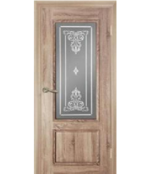 Дверное полотно остекленное Двери Гуд ДЕКА, 2000х800х37 мм, дуб светлый