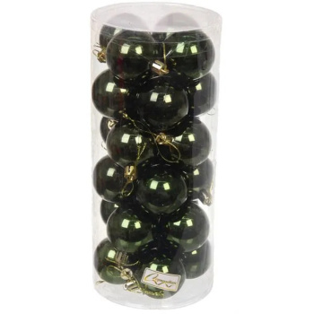 Новогодние шары 5 см (набор 24 шт) "Глянец", изумруд Новогодние шары 5 см (набор 24 шт) "Глянец", изумруд