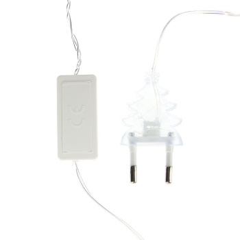 Гирлянда «Нить» Luazon Lighting, 5 м, фиксинг, белый, клубки лиловые 6 см, 20 LED, IP20, 220 В