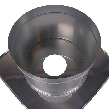 Потолочно-проходной узел ДППУ d115 Х холодный нерж.AISI430/оцин. круглый GS *1/16