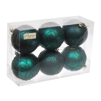 Набор шаров 8 см "Magic wish" (набор 6 шт), Изумруд Набор шаров 8 см "Magic wish" (набор 6 шт), Изумруд