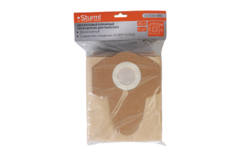 Мешок для пылесоса бумажный 30л (упак.5шт) для VC1530 арт.VC1530-885 STURM *1 Мешок для пылесоса бумажный 30л (упак.5шт) для VC1530 арт.VC1530-885 STURM *1