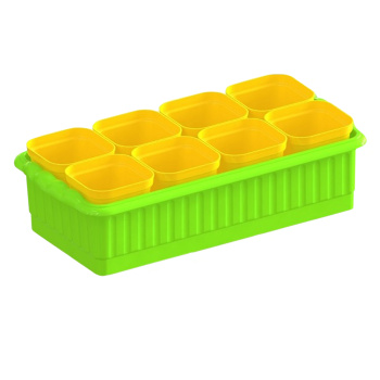 Набор стаканов 250 мл для рассады Радиан, 8 шт., поддон 32.2х16.6х9 см, пластик Набор стаканов 250 мл для рассады Радиан, 8 шт., поддон 32.2х16.6х9 см, пластик