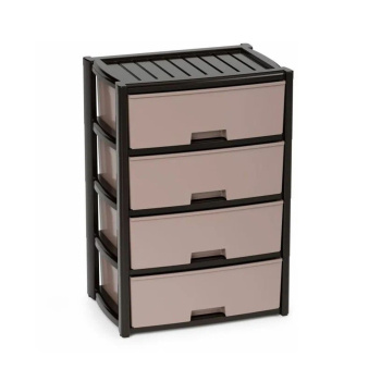 Комод пластм. "Колорит" 4 ящика 810х560х390мм Венге/Бежевый М8761 (ЗПИ "Альтернатива") *1 Комод пластм. "Колорит" 4 ящика 810х560х390мм Венге/Бежевый М8761 (ЗПИ "Альтернатива") *1