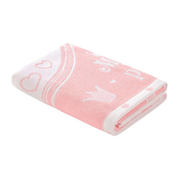 Полотенце детское махровое 100*100см Облачко My little princess Нежный пион/белый МХ42