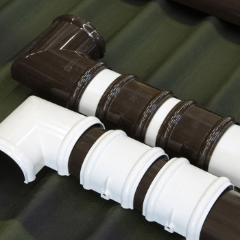 Угол желоба 90° ТехноНиколь, 120 мм, темно-коричневый Угол желоба 90° ТехноНиколь, 120 мм, темно-коричневый