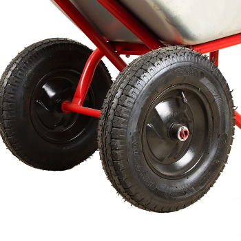 Тачка строительная двухколесная (350кг,150л,толщ.кузова 1мм,колесо 4.80/4.00х80,D20) *1