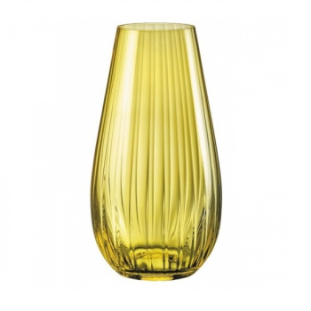 Ваза д/цветов стеклянная "BOHEMIA" желтая выс.245мм 82237/245/22/382028 (Чехия) *1/6