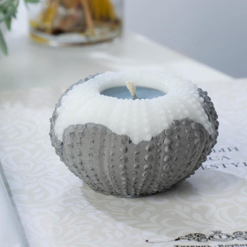 Свеча интерьерная на бетоне "В Шипах", 9х5,5 см, белая 6766089