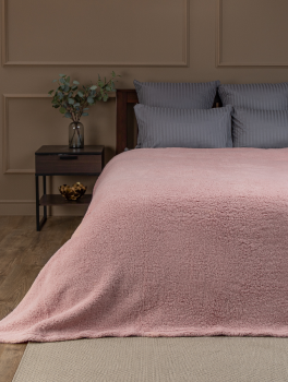 Плед 200*220см искусственный мех Овчина Розовая пудра TCH SH BE-PI (PI4) 2022 14-131 Absolute *1