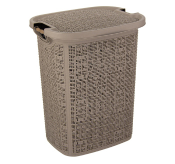 Корзина для белья пластм. 30л "Бязь" 360х290 х445мм Французский серый М2622 ("М-Пластика") *1/5 Корзина для белья пластм. 30л "Бязь" 360х290 х445мм Французский серый М2622 ("М-Пластика") *1/5