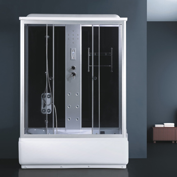 Кабина душевая 170х85х215 см Verner Sanitary Ware, стекло тонированное, черный