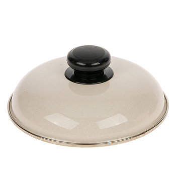 Кастрюля эмалированная 1,5л d140мм крышка с пл.р., обод нерж., с Деколью С-1608АП2/4 *1/8