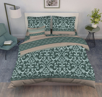 Постельное белье дуэт-М бязь Василиса 11793/1 Изумруд нав70*70,пр220*240