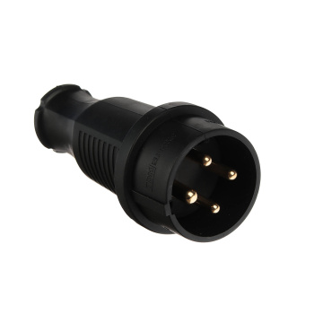 Вилка прямая КАУЧУК 3P+PE 32А 380В TDM SQ0612-0006 *1/10