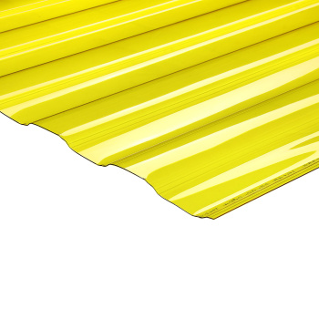 Поликарбонат 0.8 мм профилированный С-8-У стандарт, 1.15х2 м, желтый Поликарбонат 0.8 мм профилированный С-8-У стандарт, 1.15х2 м, желтый