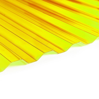 Поликарбонат 0.8 мм профилированный С-8-У стандарт, 1.15х2 м, желтый Поликарбонат 0.8 мм профилированный С-8-У стандарт, 1.15х2 м, желтый