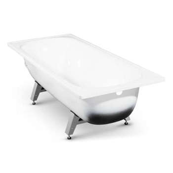 Ванна стальная 160х70 см Antika Белая орхидея, универсальная, с ножками
