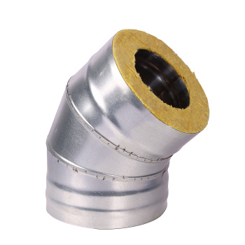 Отвод-сэндвич 135* 115х200 нерж./оцинк. 0,5мм, 0,5мм по кон. AISI 430/оц GS *1/6