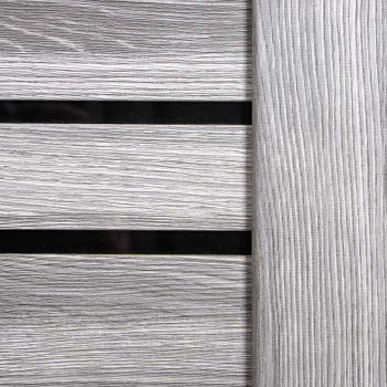 Дверное полотно остекленное 2000х600х38 мм Двери Гуд Х32, ривьера грей/черный