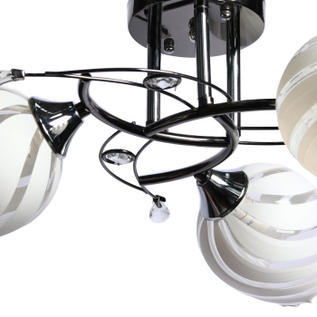 Люстра Verner Lighting А2312/3, 40 Вт, Е27, 3 лампы, черный/хром