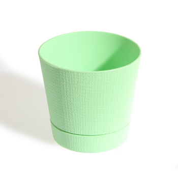 Кашпо пластм. "Le Parterre" 0,35л d верха 95мм h90мм с поддоном Зеленый 201-1 (Tek.A.Tek)*1/72 Кашпо пластм. "Le Parterre" 0,35л d верха 95мм h90мм с поддоном Зеленый 201-1 (Tek.A.Tek)*1/72