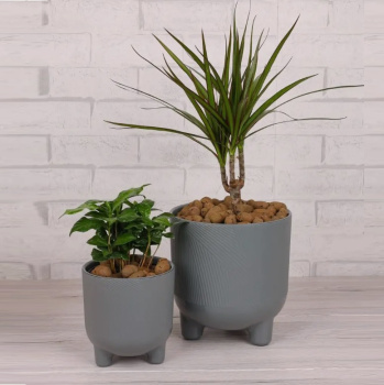 Кашпо пластм. "Фита" 1.45л d верха 130мм h140мм со вставкой Муссон ФИ13-70 *1/15