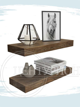 Полка парящая БОРА-БОРА 2шт. бамбук 400*145*35мм *1/5