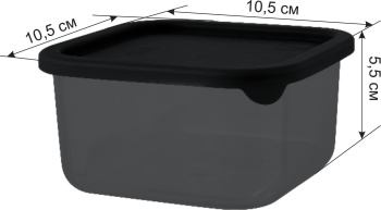 Контейнер д/прод. пластм. "Black" 0,4л 105х105х55мм SE167910621("Sugar Spice")*1/18