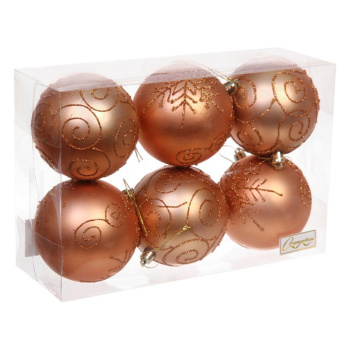 Набор шаров 8 см "Magic wish" (набор 6 шт), Шампань Набор шаров 8 см "Magic wish" (набор 6 шт), Шампань