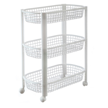 Этажерка пластм. 3 секции-лотка на колесиках 460х260х570мм Белая М2730 ("М-Пластика") *1/4 Этажерка пластм. 3 секции-лотка на колесиках 460х260х570мм Белая М2730 ("М-Пластика") *1/4