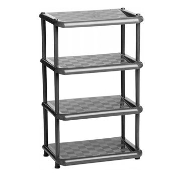 Этажерка для обуви пластм. 4 полки шир.497мм, выс.807мм, глуб.307мм Графит М2711("М-Пластика") *1/3 Этажерка для обуви пластм. 4 полки шир.497мм, выс.807мм, глуб.307мм Графит М2711("М-Пластика") *1/3