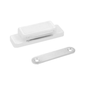 Защелка магнитная 60х15 БЕЛАЯ мебельная "SANBERG" *10