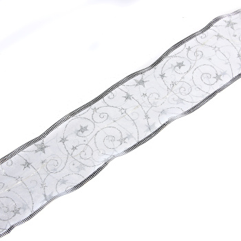 Гирлянда для дома Серпантин лента декоративная «Волшебство» 2 м, 6 см, 20 LED, на батарейках, серебро