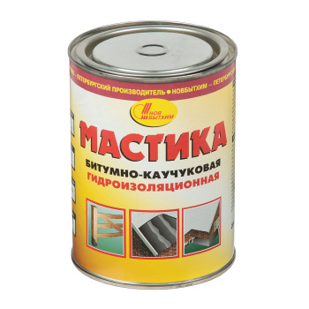 Мастика битумно-каучуковая 1 л Новбытхим, гидроизоляционная