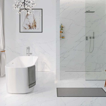 Керамогранит 1.44 м² Axima Livorno, 600х600х10 мм, белый мрамор, 1 сорт