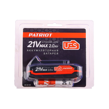 Аккумуляторный блок 21В 2.0 Ач Li-ion PB BR 21V(Max) 2.0Ah Pro UES к инструменту PATRIOT
