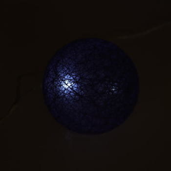 Гирлянда «Нить» Luazon Lighting, 5 м, фиксинг, белый, клубки лиловые 6 см, 20 LED, IP20, 220 В