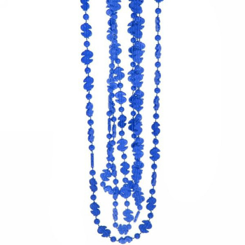 Бусы на ёлку синий 1,5м "Доллары" 1,2см