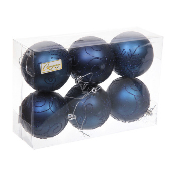 Набор шаров 8 см "Magic wish" (набор 6 шт), Сапфир Набор шаров 8 см "Magic wish" (набор 6 шт), Сапфир