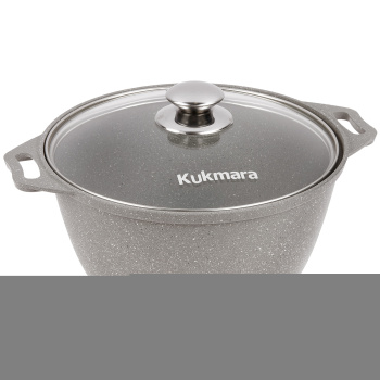Кастрюля алюм. литая а/приг. Kukmara "Мраморная" светлый 4,0л Стекл.кр. кмс42а (Кукмор) *1/3 Кастрюля алюм. литая а/приг. Kukmara "Мраморная" светлый 4,0л Стекл.кр. кмс42а (Кукмор) *1/3